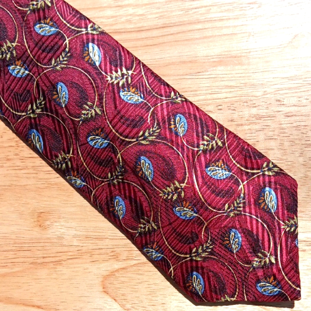 Robert Talbott Red And Blue Patterned *Print* Tie - image 1
